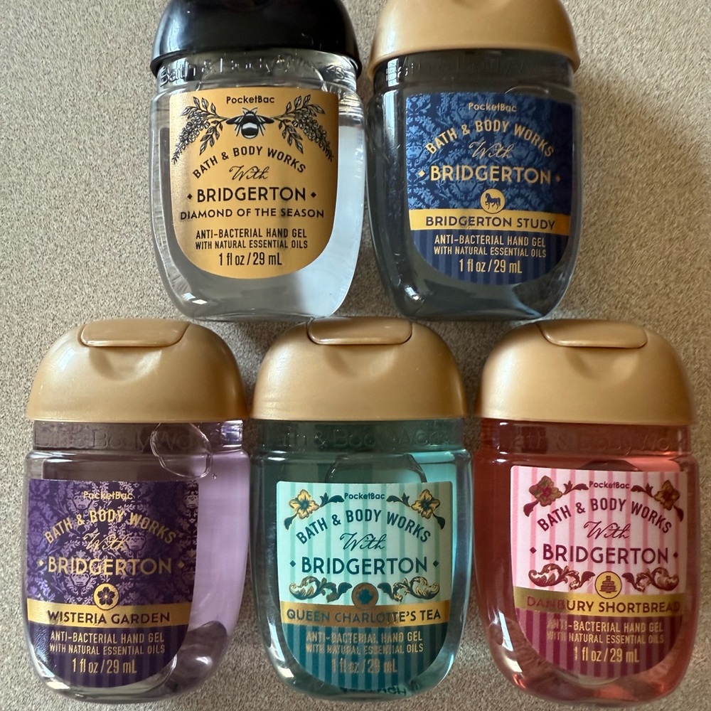 Bath & Body Works Bridgerton Collection Pocketbac Hand Sanitizer Gel Set of 5